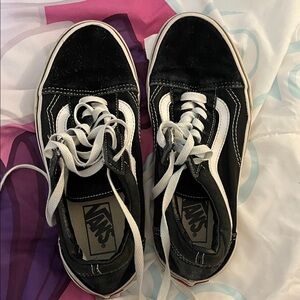 Vans Black and White Lace-Up Shoes